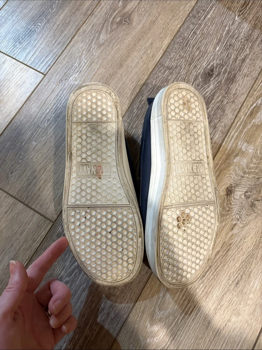 Old Navy Navy Casual Boat Sneakers with White Laces